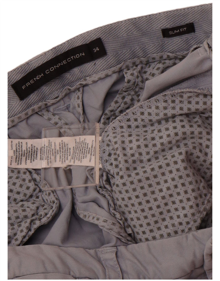 French Connection muške uske chino hlače, veličina 34, plavi pamuk