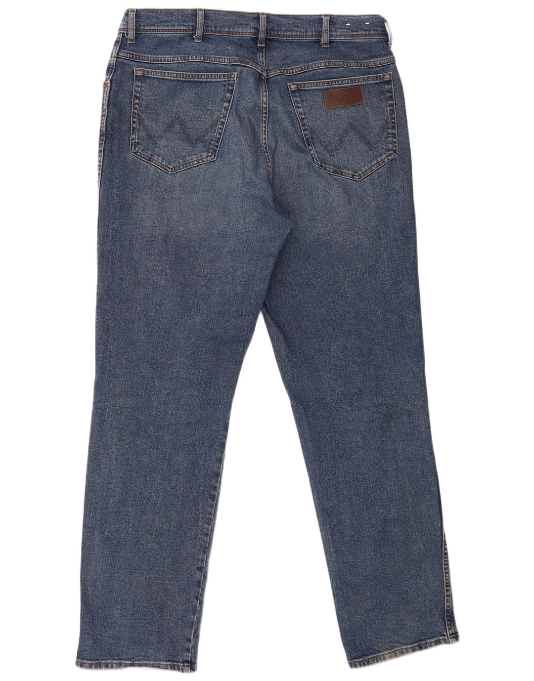Wrangler muške ravne traperice W40 L34 plavi pamuk