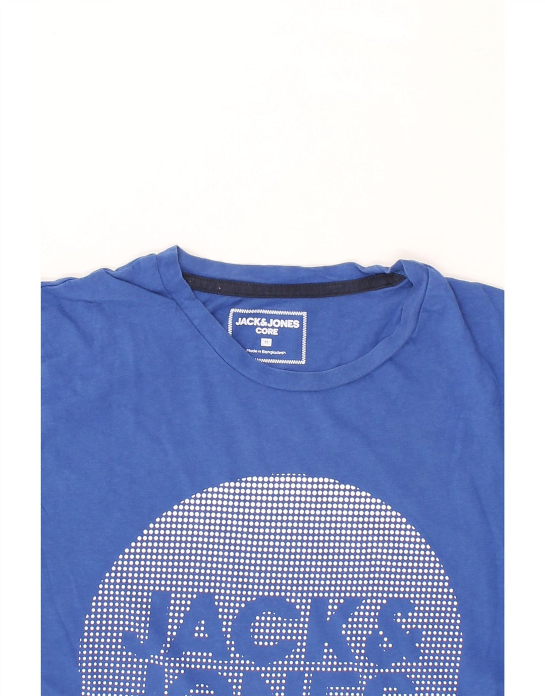 JACK & JONES Mens Core Graphic T-Shirt Top Medium Blue Cotton Vintage Jack & Jones and Second-Hand Jack & Jones from Messina Hembry 