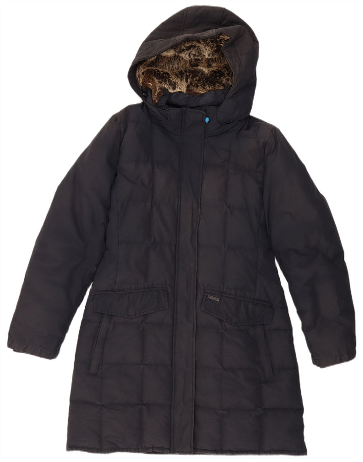 WOOLRICH Ženski podstavljeni kaput s kapuljačom UK 18 XL tamnoplavi poliester