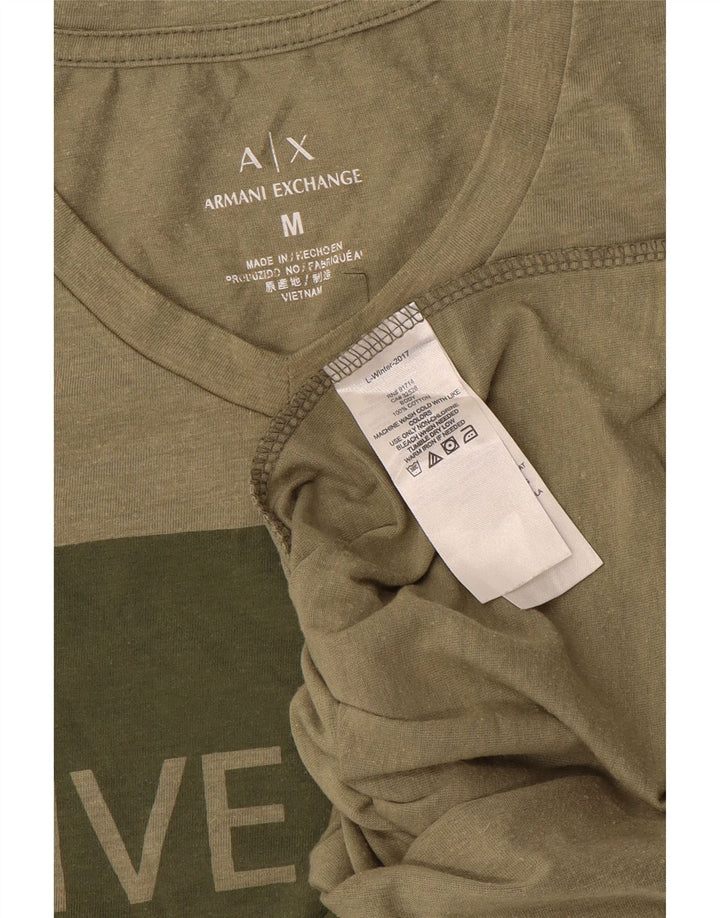 Armani Exchange muška grafička majica kratkih rukava, srednji kaki pamuk