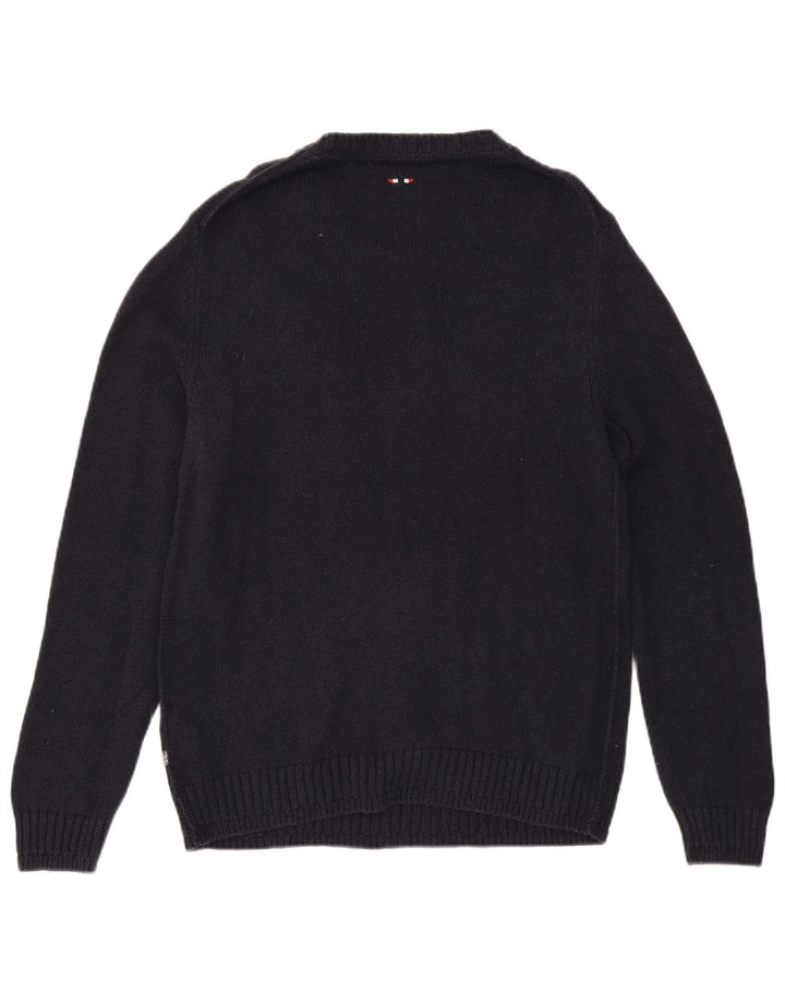 NAPAPIJRI Veliki muški džemper s okruglim izrezom, tamnoplavi pamuk