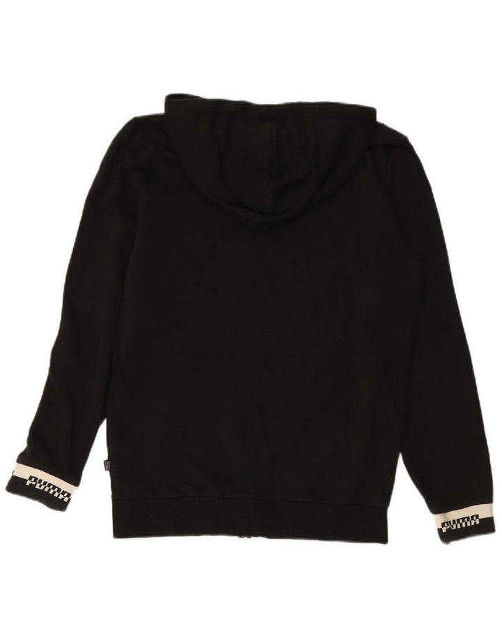 PUMA Mens Zip Hoodie Sweater Small Black Cotton