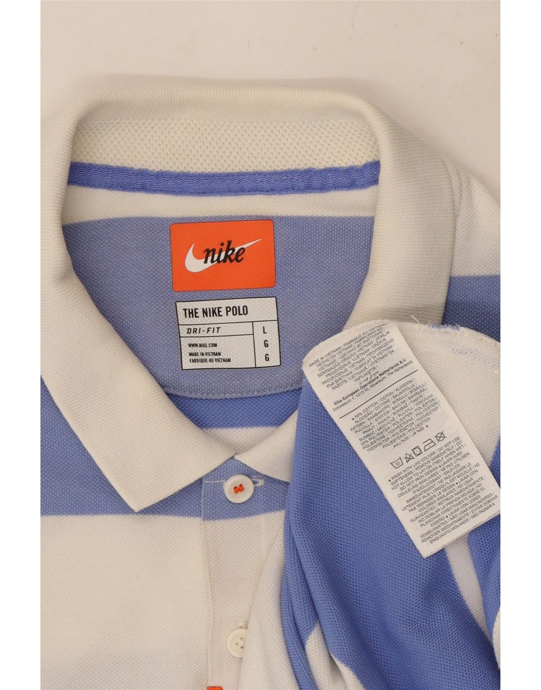 NIKE muška Dri Fit Rugby polo majica, pamuk na velike bijele pruge