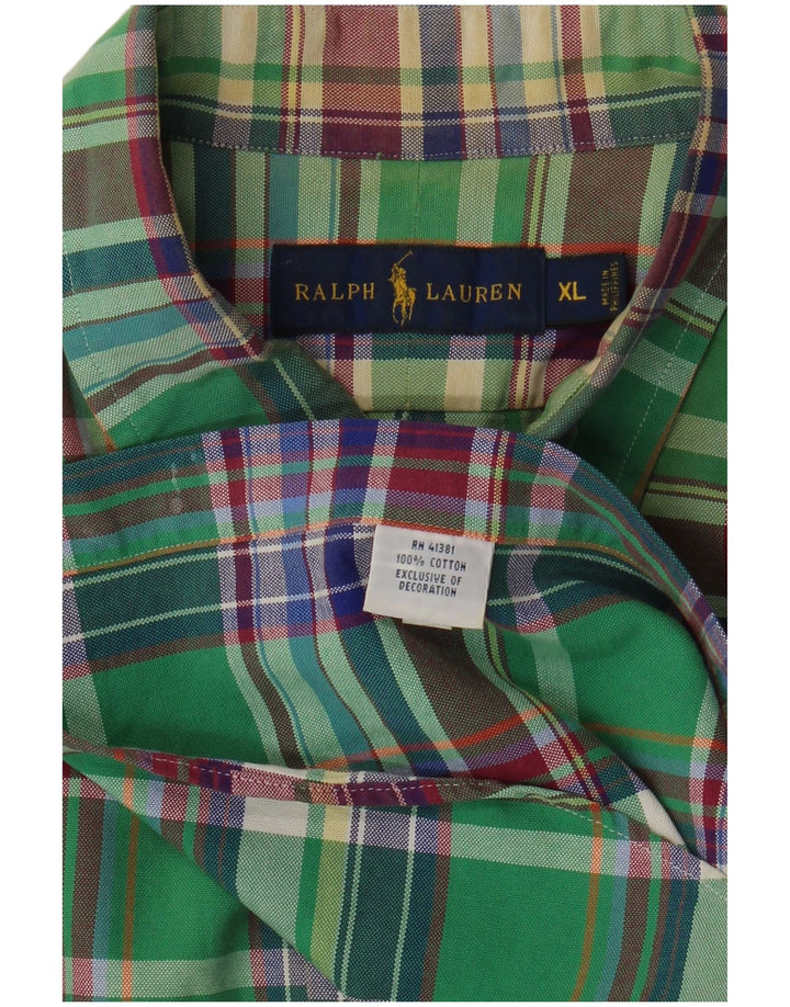 RALPH LAUREN Muška košulja XL zeleni karirani pamuk