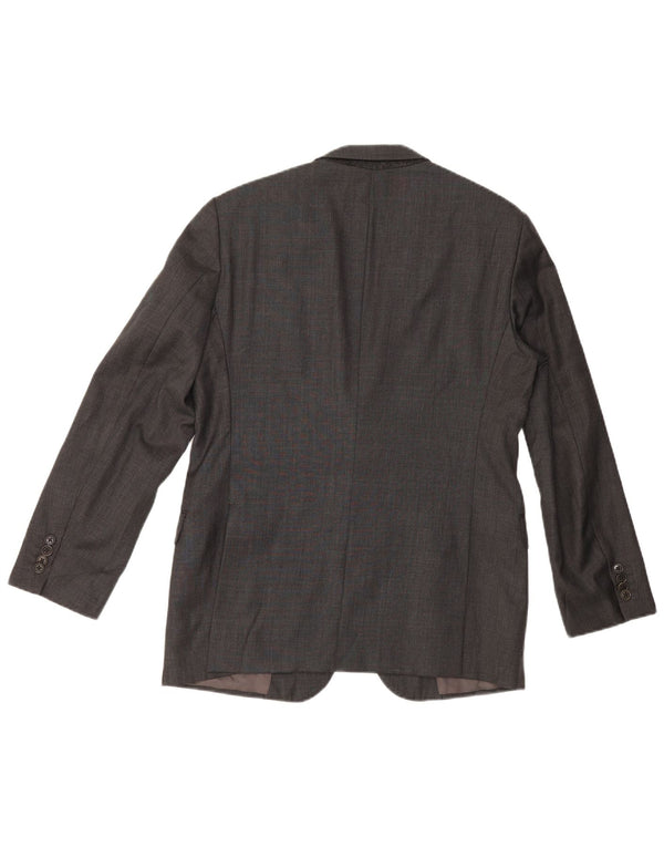 Armani Collezioni Mens 2 Button Blazer Jacket IT 50 Large Grey Wool