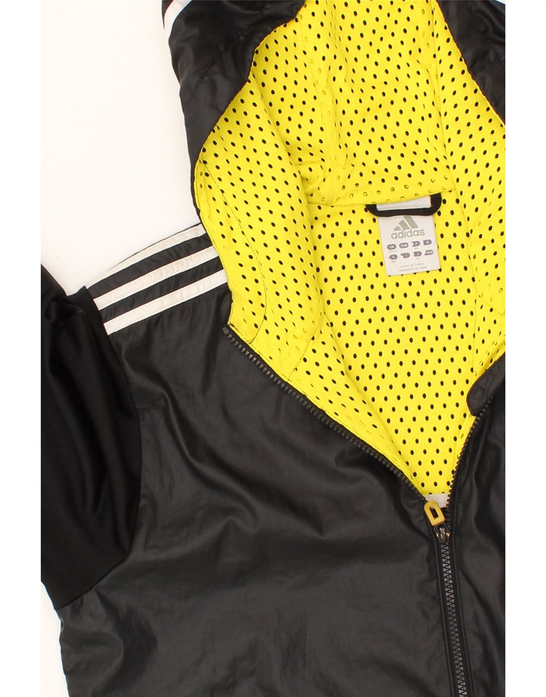 ADIDAS Mens Graphic Zip Hoodie Sweater UK 42/44 Large Black Polyester Vintage Adidas and Second-Hand Adidas from Messina Hembry 