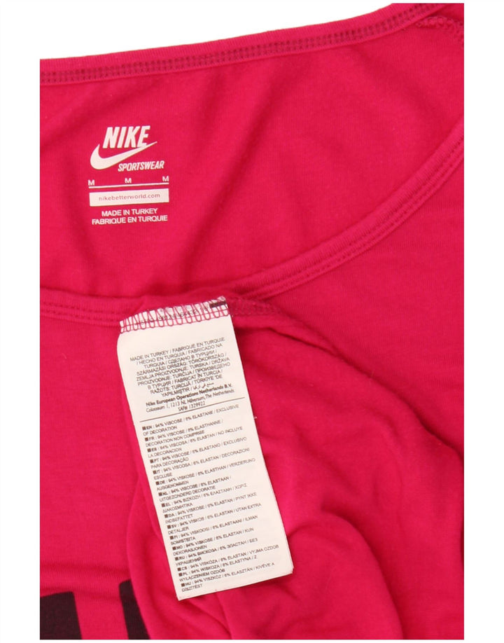 Nike Ženska majica dugih rukava s grafikama UK 14 srednje ružičasta viskoza