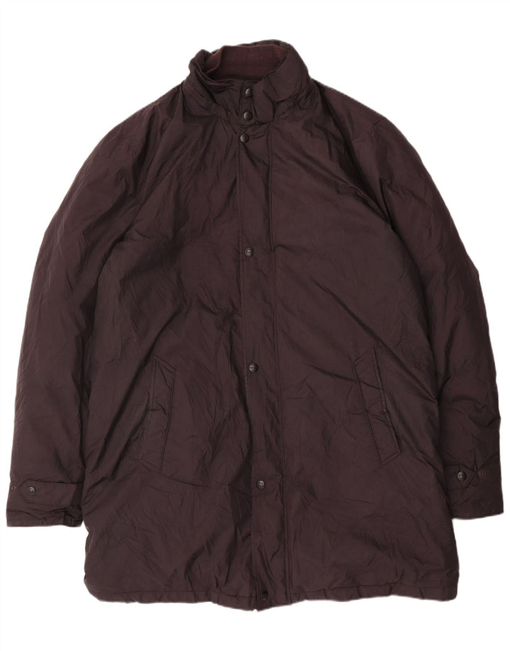 Muški podstavljeni kaput Massimo Dutti UK 44 2XL crni poliester