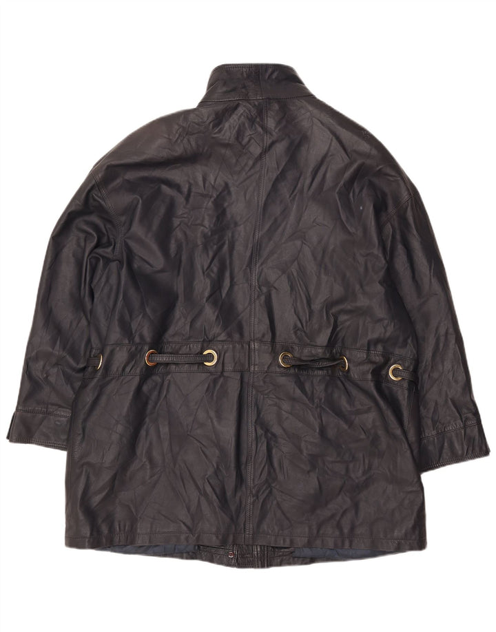 PER ME ženska kožna jakna UK 22 2XL crna koža