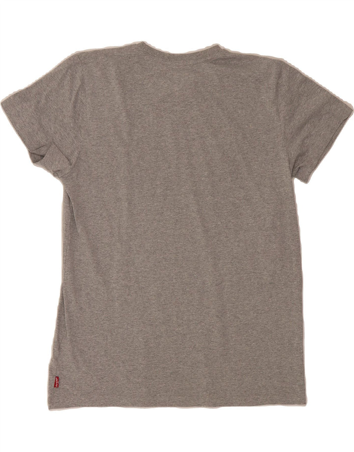 LEVI'S Boys Graphic T-Shirt Top 15-16 Years Grey Polyester Vintage Levi's and Second-Hand Levi's from Messina Hembry 
