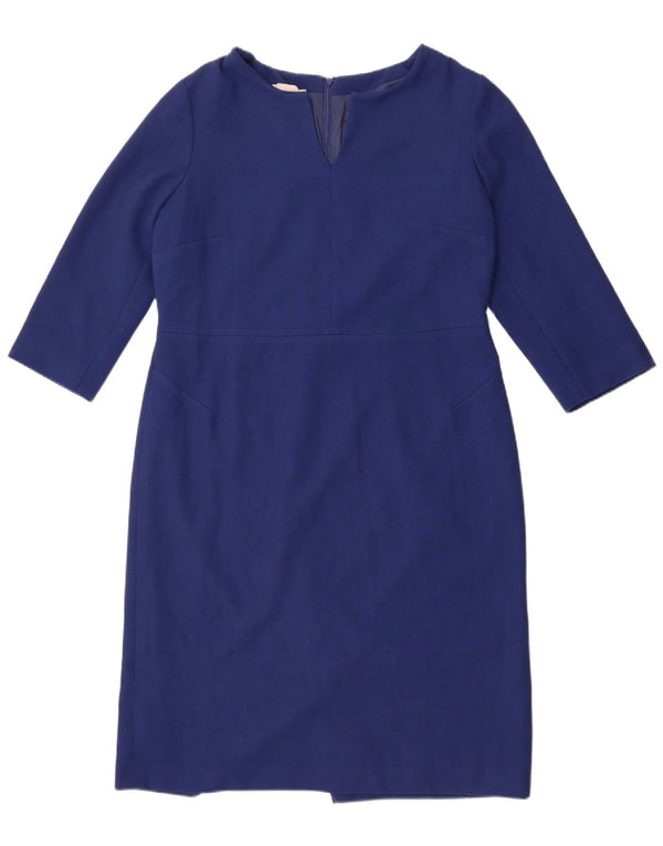 Hobbs ženska plava haljina s 3/4 rukavima UK 16 velika plava poliester