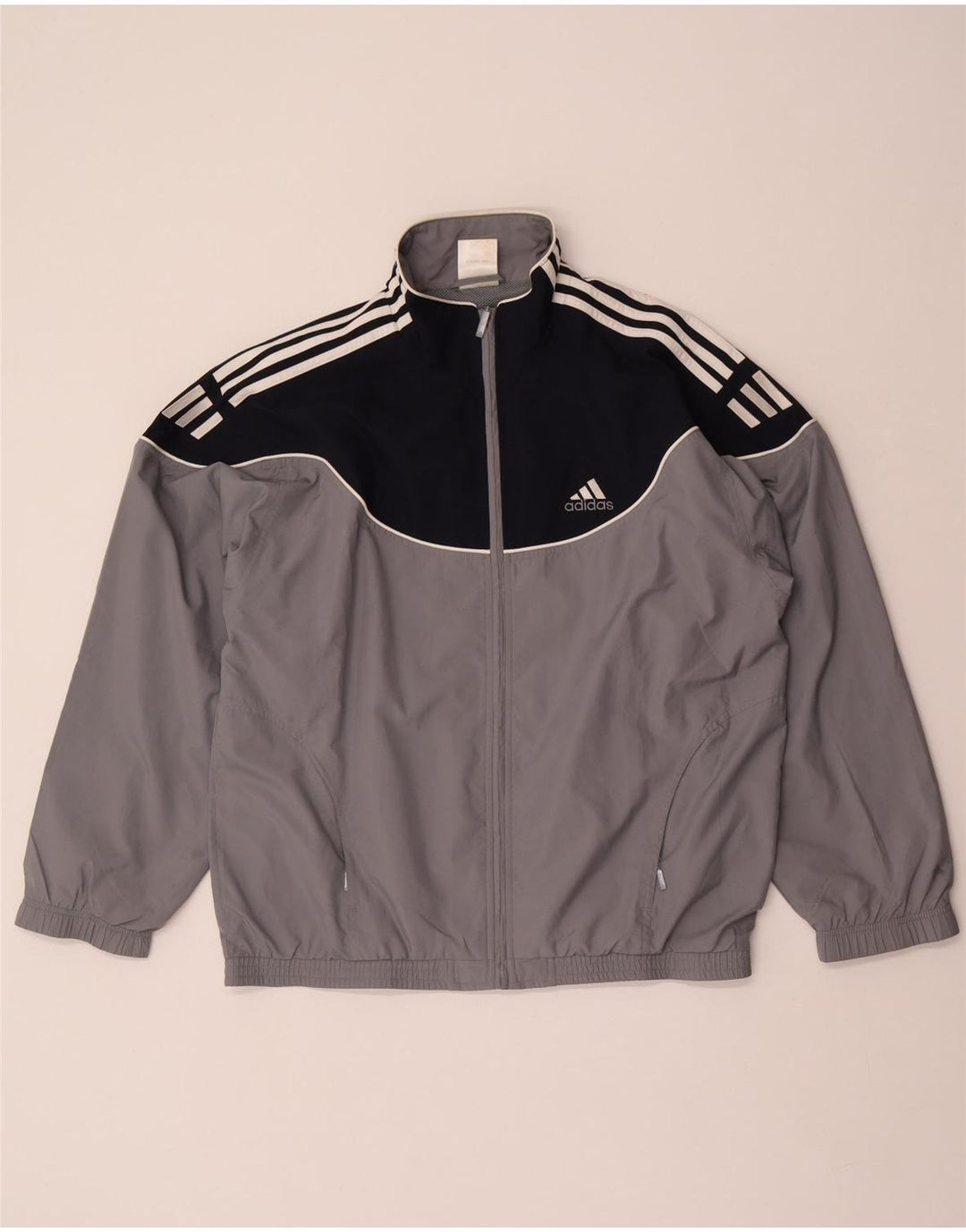 Adidas muška trenirka gornja jakna UK 38/40 Srednje siva, kombinacija boja, poliester