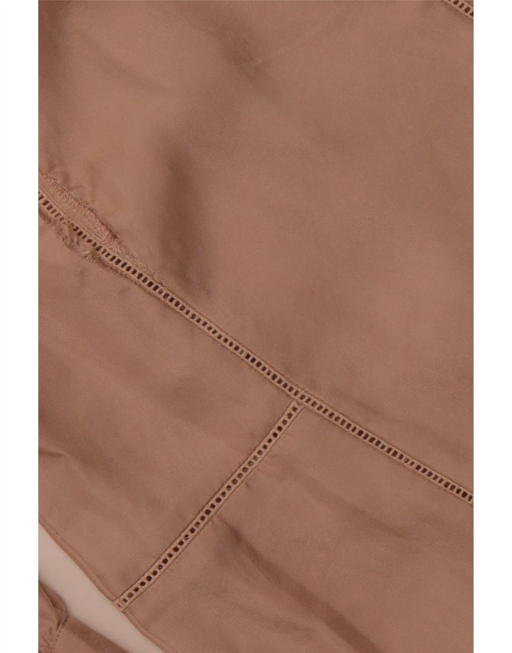 JIGSAW Ženska majica s 3/4 rukavima UK 10 Mala bež svila