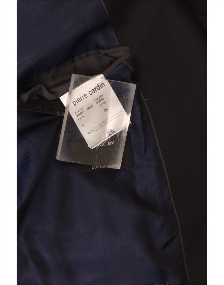 Pierre Cardin muški sako sa jednim gumbom UK 40 Velika crna djevičanska vuna