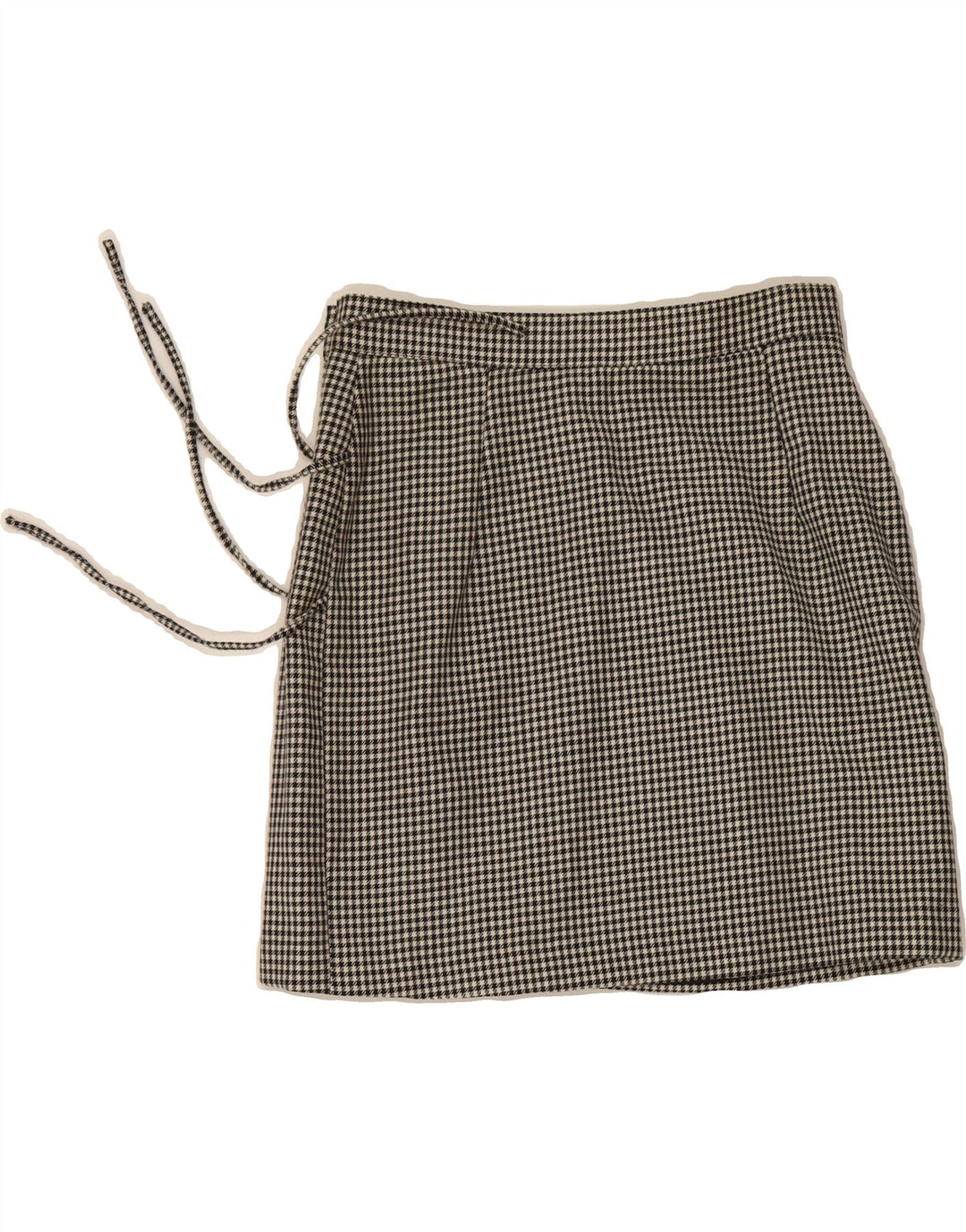 SPORTSTAFF Womens Mini Skirt Medium W26  Black Houndstooth Wool Vintage Sportstaff and Second-Hand Sportstaff from Messina Hembry 