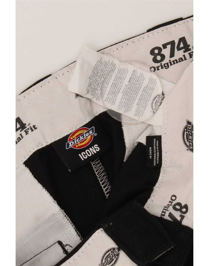 Dickies muške ravne chino hlače W34 L34 crni poliester