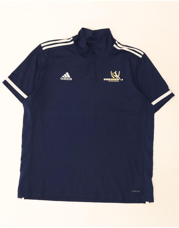 Adidas muška Aeroready Graphic polo majica 2XL tamnoplava boja