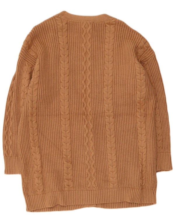 Dkny ženski džemper s 3/4 rukavima UK 18 XL bež viskoza
