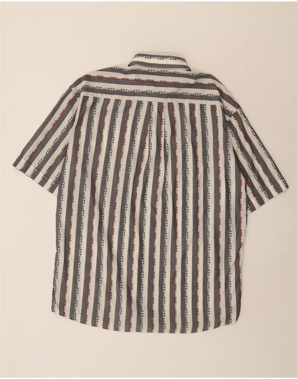 Vintage muška košulja kratkih rukava, veličina 43, velike bijele pruge