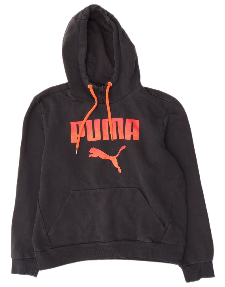 Puma muška majica s kapuljačom srednje veličine, crni pamuk