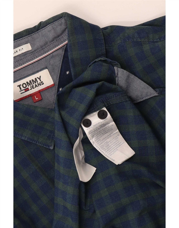 Tommy Hilfiger muška košulja standardnog kroja, veliki plavi pamuk od ginghama
