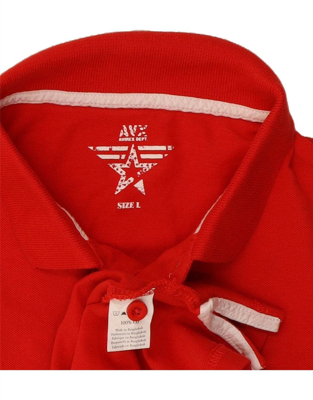AVIREX Mens Polo Shirt Large Red Cotton Vintage Avirex and Second-Hand Avirex from Messina Hembry 