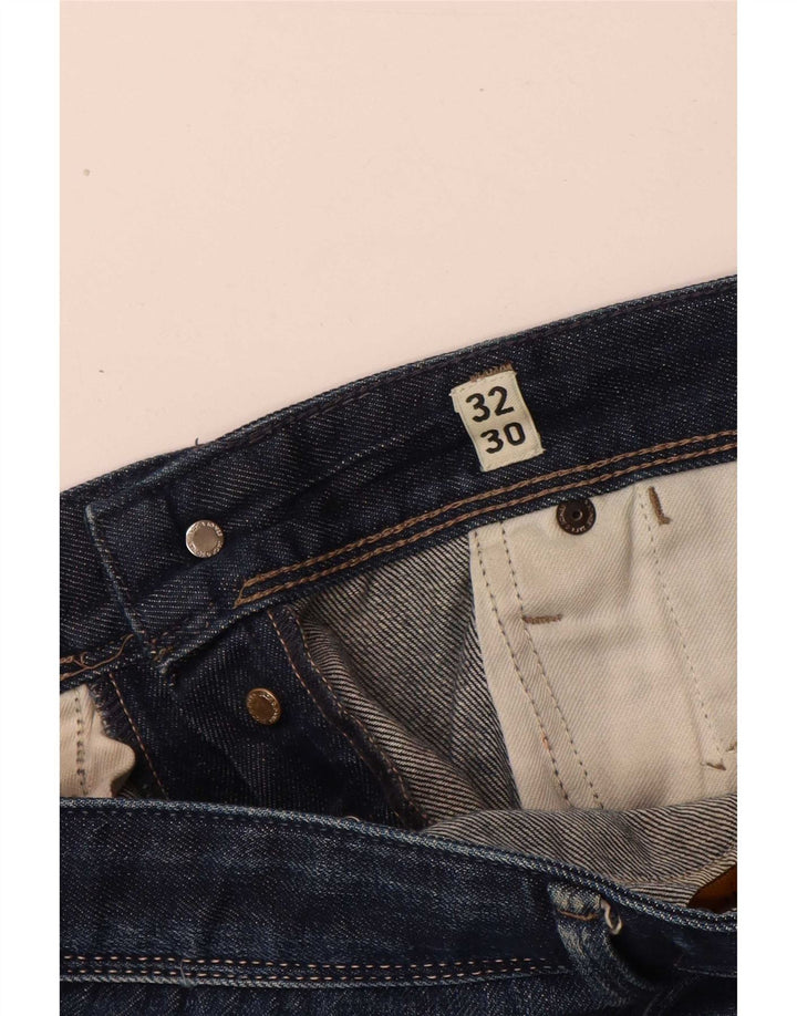 Jack & Jones muške ravne traperice W32 L30 plavi pamuk