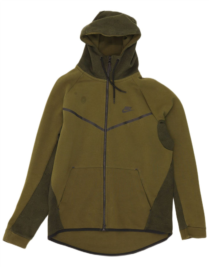 Nike muški pulover s kapuljačom na patentni zatvarač Srednji kaki kamuflažni pamuk