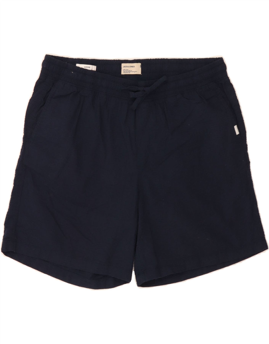 JACK & JONES Womens Loose Fit Chino Shorts XL W36 Navy Blue Polyester Vintage Jack & Jones and Second-Hand Jack & Jones from Messina Hembry 