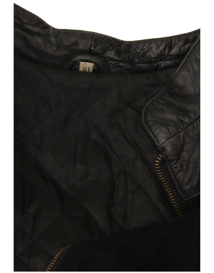 VINTAGE ženska jakna od brušene kože IT 48 XL crna