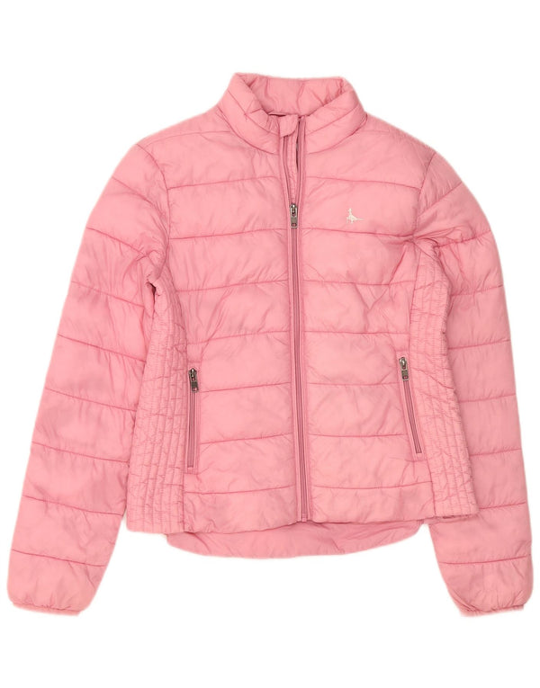 Jack Wills Ženska podstavljena jakna UK 10 Mali ružičasti poliamid