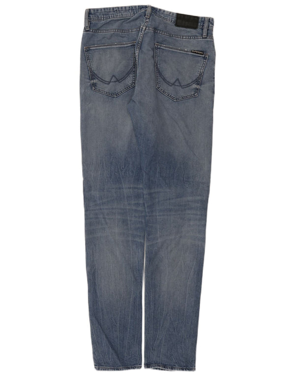 Superdry muške uske sužene traperice W32 L34 plavi pamuk