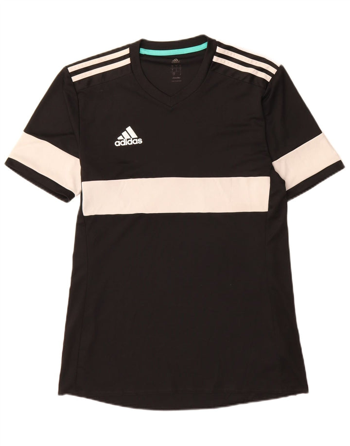 Adidas muška majica Climalite, mali crni poliester u boji