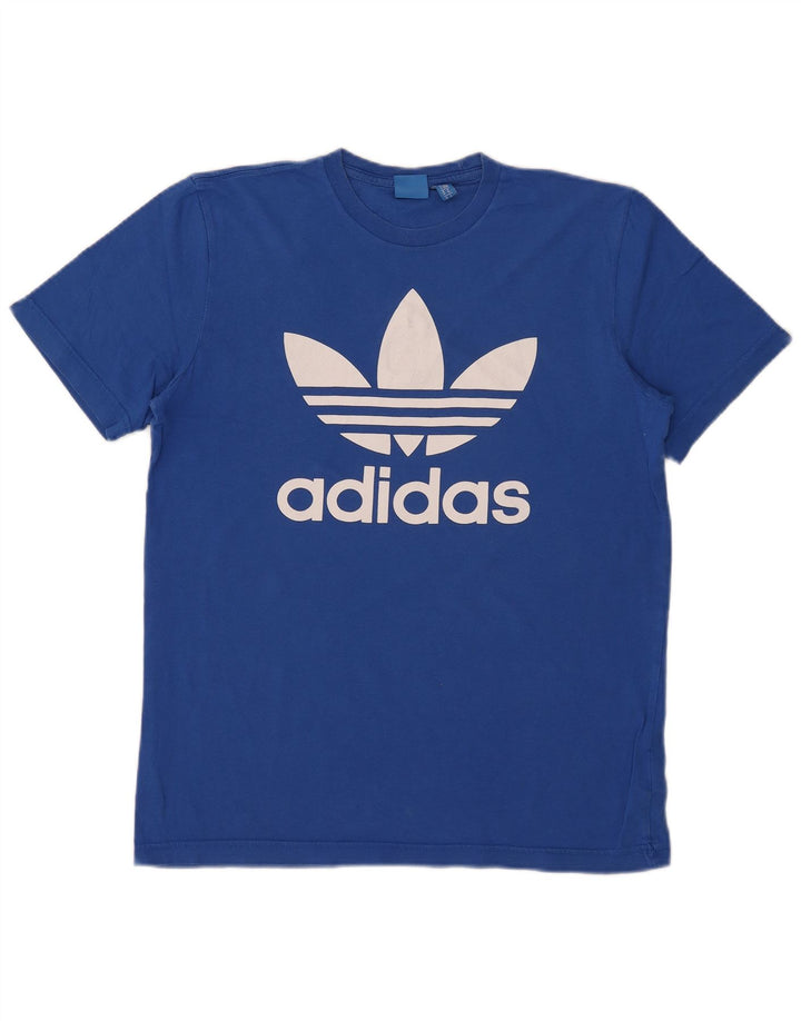 Adidas muška majica s grafičkim motivima srednje plavi pamuk