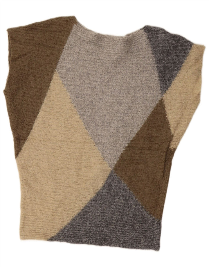 BENETTON ženski džemper s lađastim izrezom UK 14 srednje raznobojan