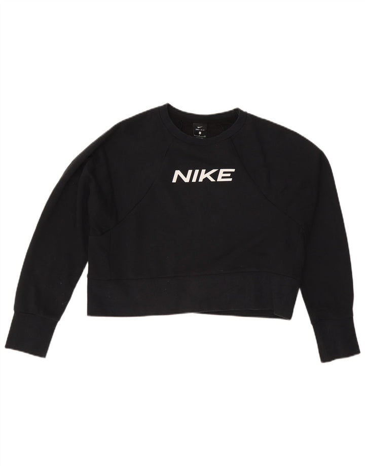 Nike Ženska skraćena kratka majica s velikim motivom UK 10, mala crna