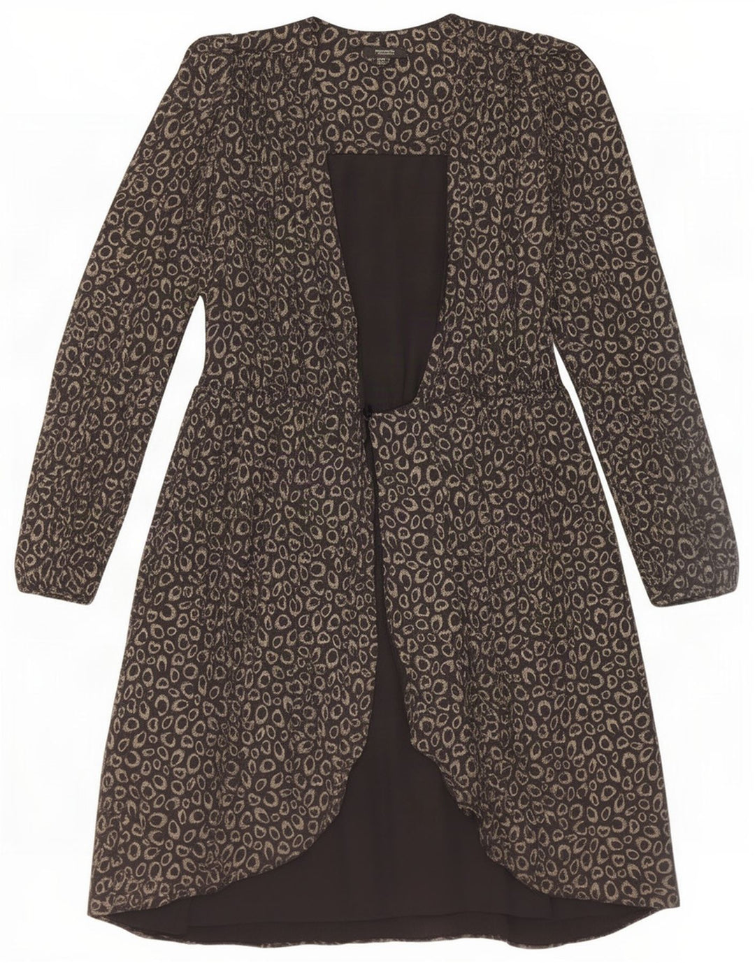 Massimo Dutti Ženska jakna sako s 1 gumbom EU 34 2XS crni životinjski print