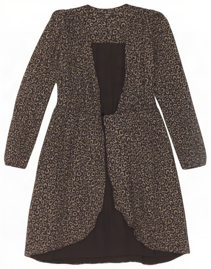 Massimo Dutti Ženska jakna sako s 1 gumbom EU 34 2XS crni životinjski print