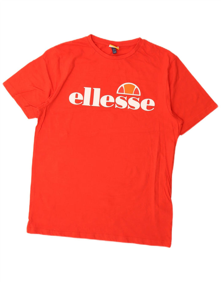 Ellesse ženska majica kratkih rukava s grafičkim motivima UK 12 Srednje crveni pamuk