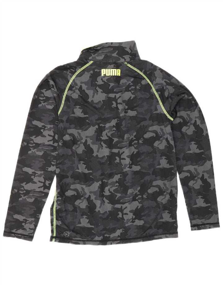 PUMA Boys Pullover Trenirka Top 9-10 Years Medium Black Camuflage