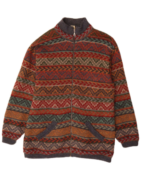 Waliki ženski dugi kardigan pulover UK 18 XL Višebojni geometrijski