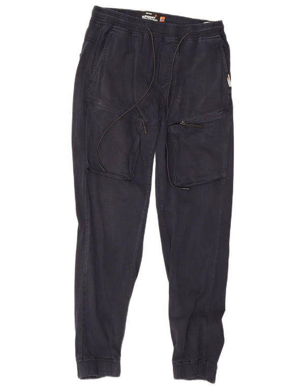 Superdry muške kargo hlače za trčanje W30 L32 tamnoplavi pamuk