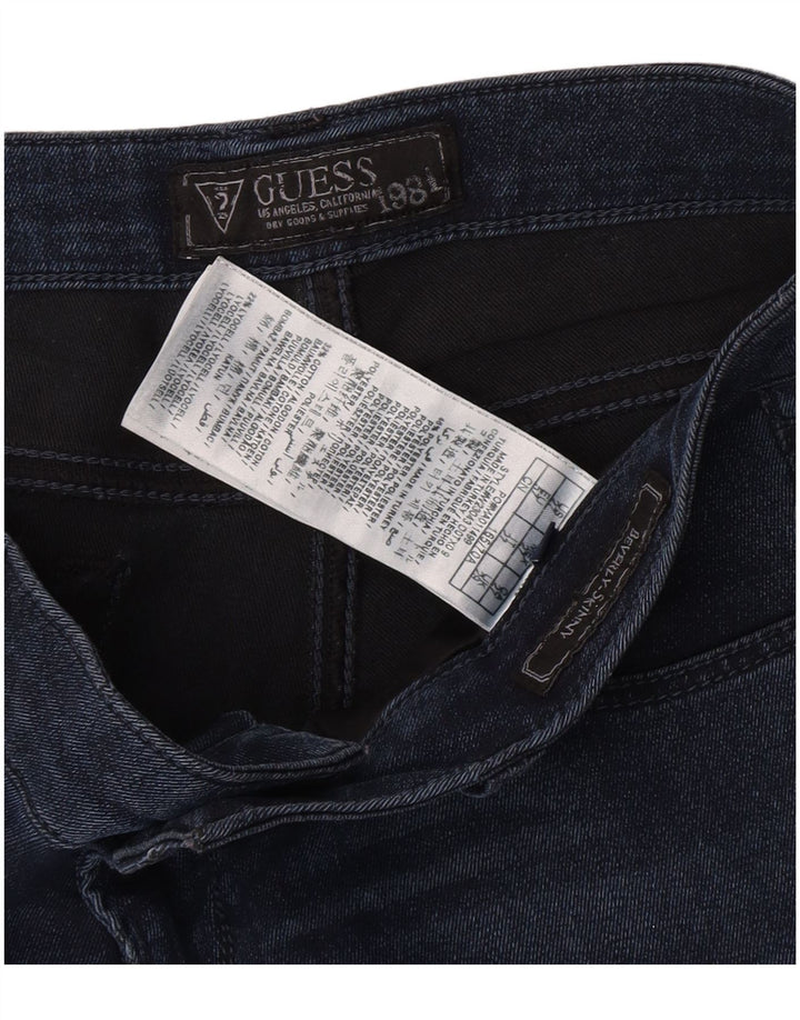 Guess Ženske Beverly Distressed skinny traperice W29 L27 plavi poliester