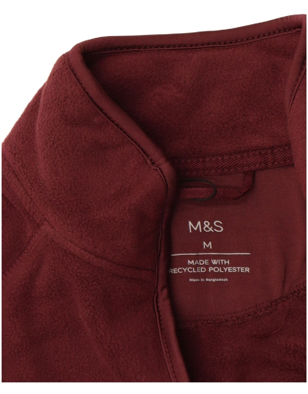 MARKS & SPENCER Muška jakna od flisa UK 38 Srednji bordo poliester
