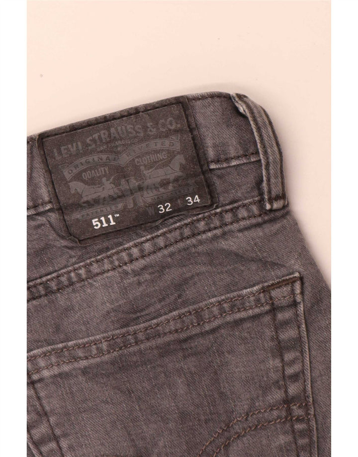 Levi's muške 511 uske traperice W32 L32 sivi pamuk
