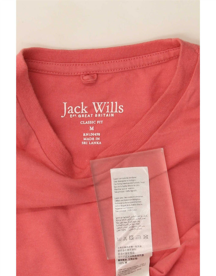 Jack Wills, muška klasična majica kratkih rukava, srednji ružičasti pamuk