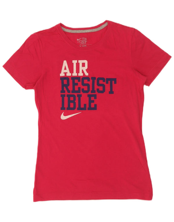 Nike ženska majica kratkih rukava Slim Fit UK 12 srednje ružičasta pamuk