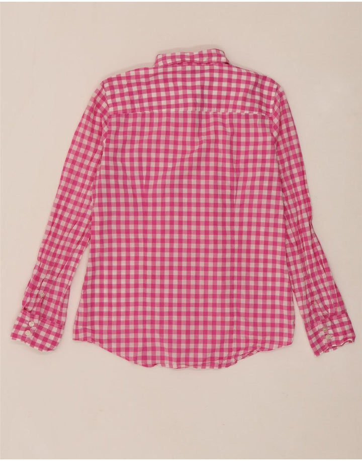 J. CREW Womens Shirt UK 10 Small Pink Gingham Vintage J. Crew and Second-Hand J. Crew from Messina Hembry 