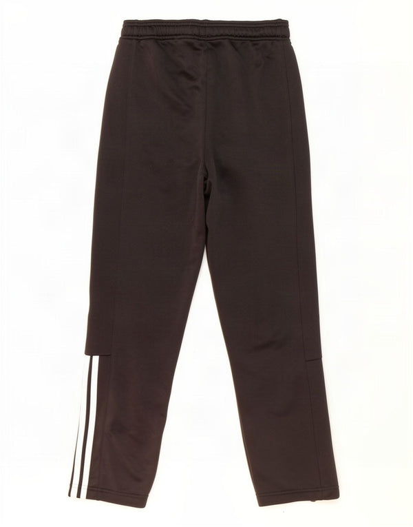 Adidas Boys Tracksuit Trousers 11-12 Years Black Polyester